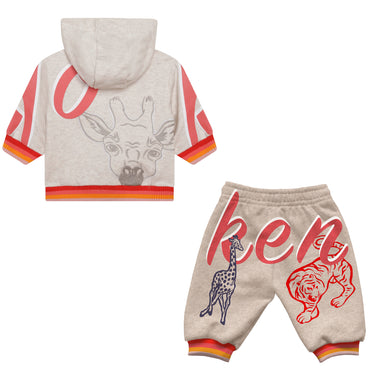Set de pants KENZO gris para bebés